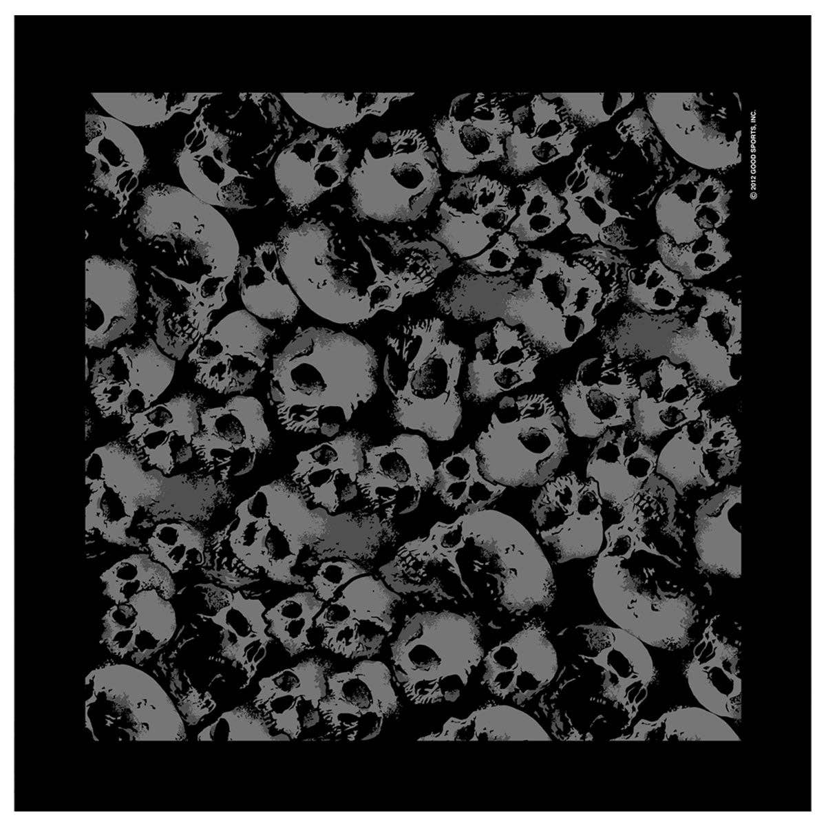 Ancient Skulls Bandana: 21"X21"
