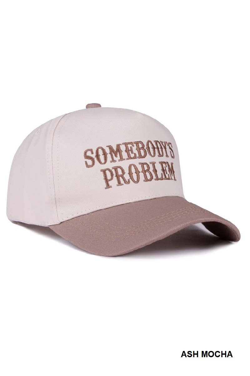 `Somebody's Problem Two Tone Canvas Cotton Cap