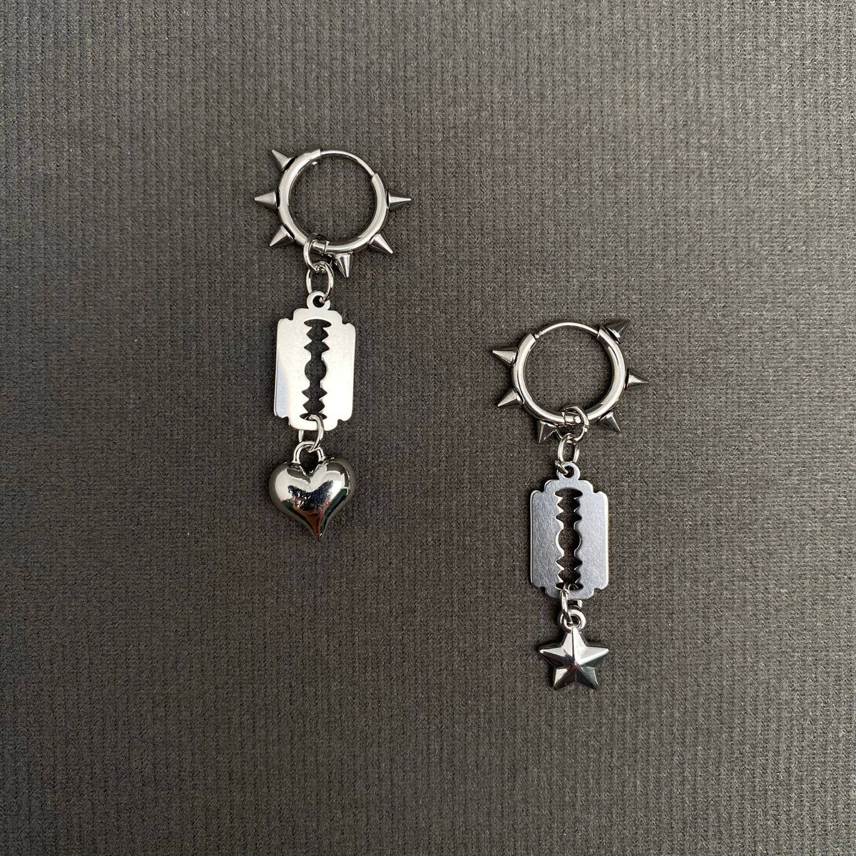 Spike & Blade Huggie Earrings