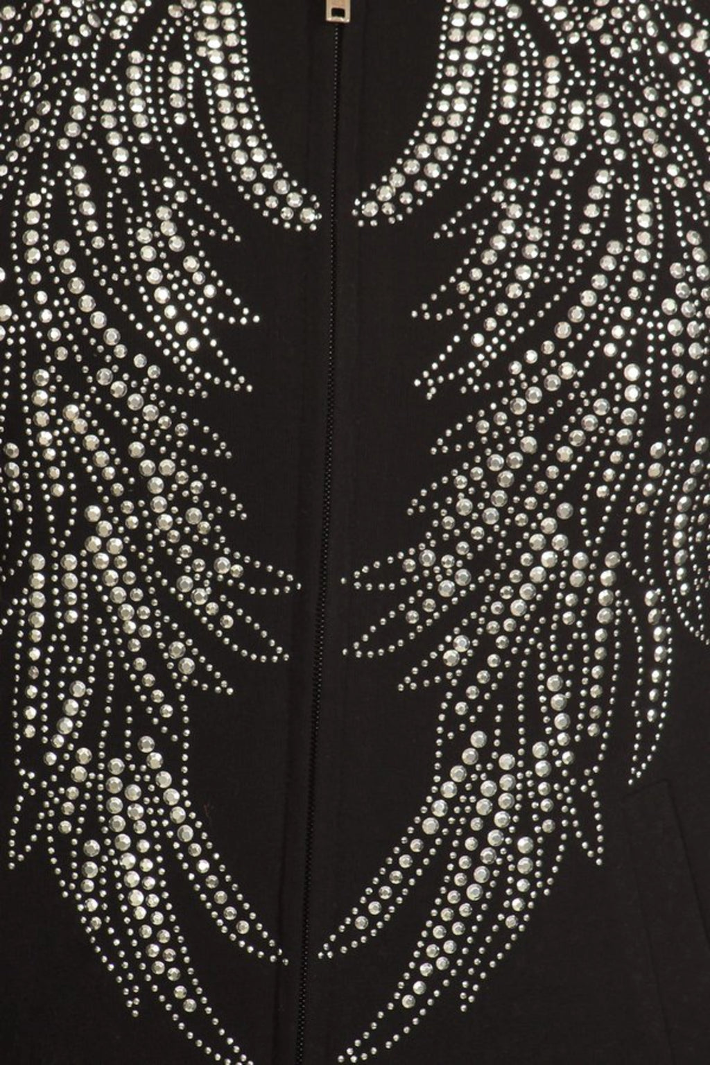 Studded out Angel Wing Hoodie Zip-up Jacket