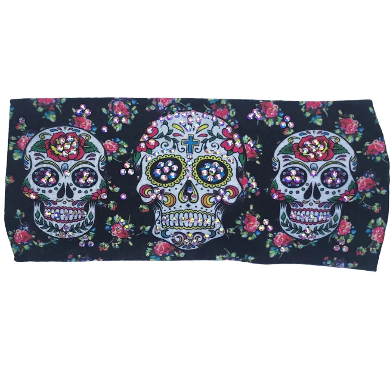 Sugar Skull Stretch Headband