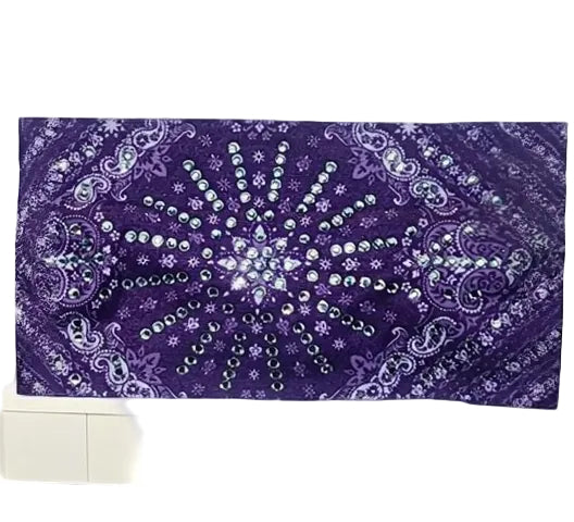 Purple Bling Starburst Stretch Headband