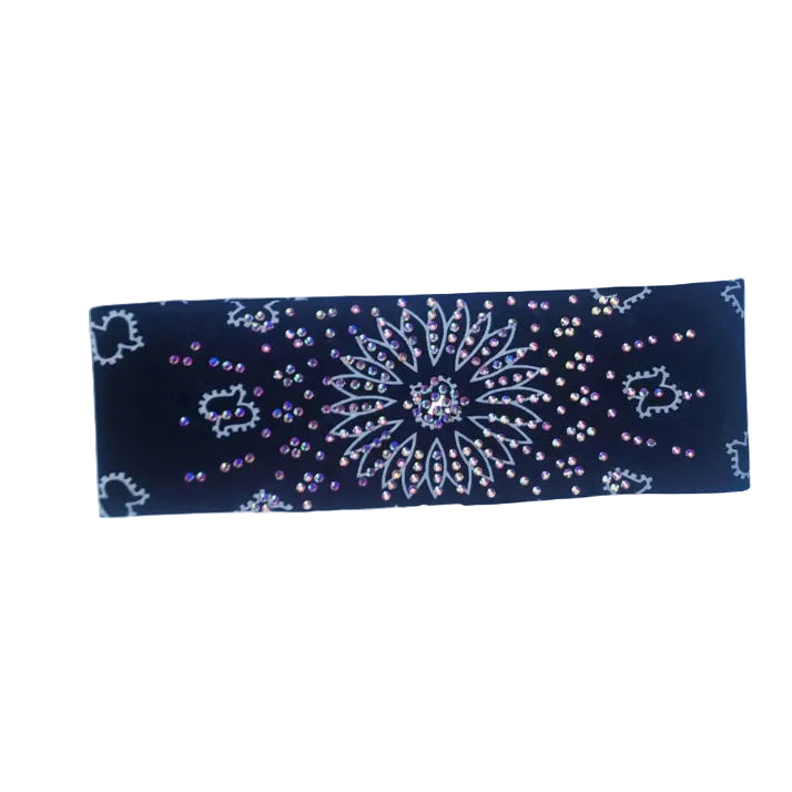Navy Bling Tie Headband