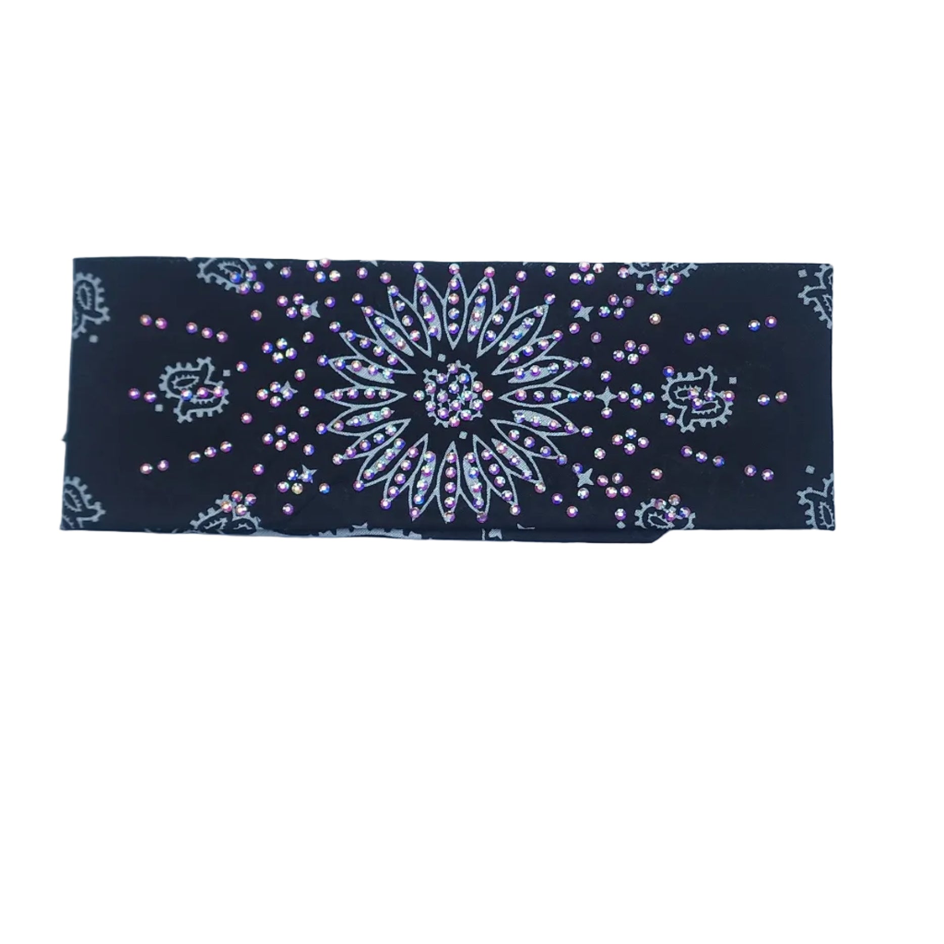 Black Bling Tie Headband – Rhinestone