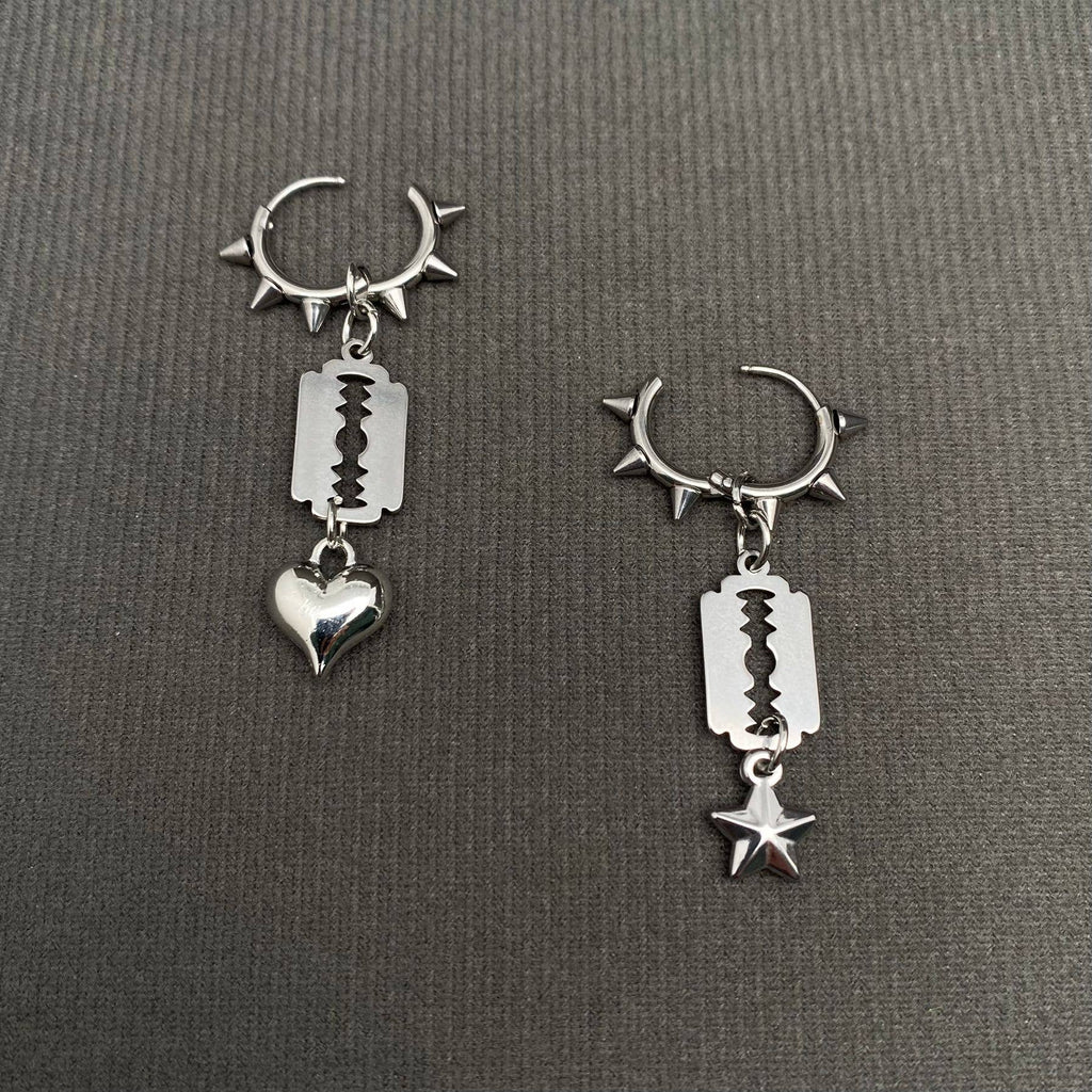 Spike & Blade Huggie Earrings