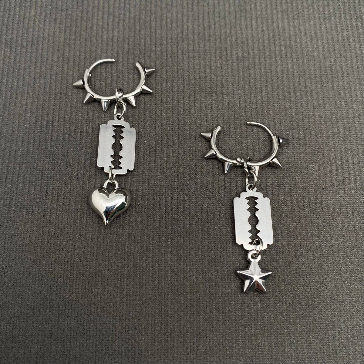 Spike & Blade Huggie Earrings
