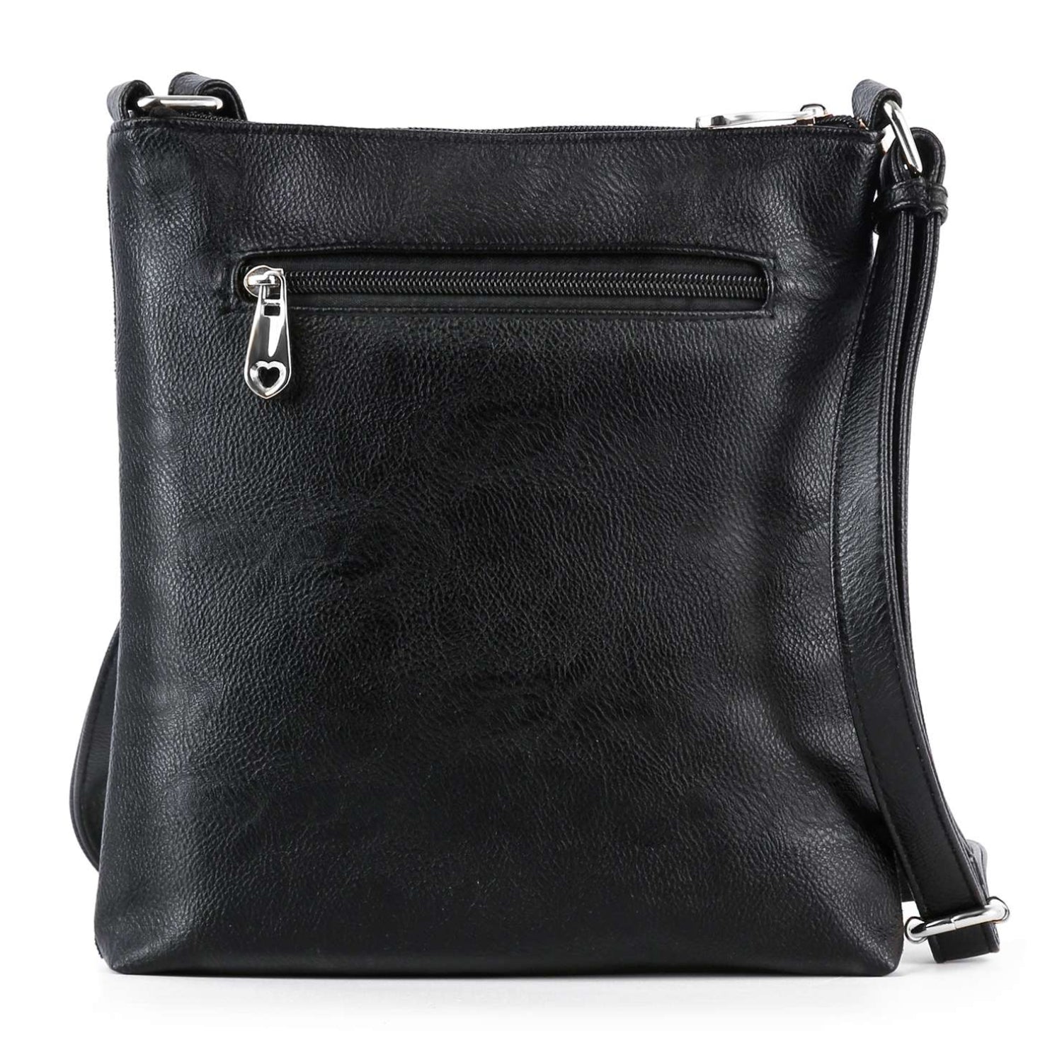 American Flag Wing Design Crossbody Bag: Black