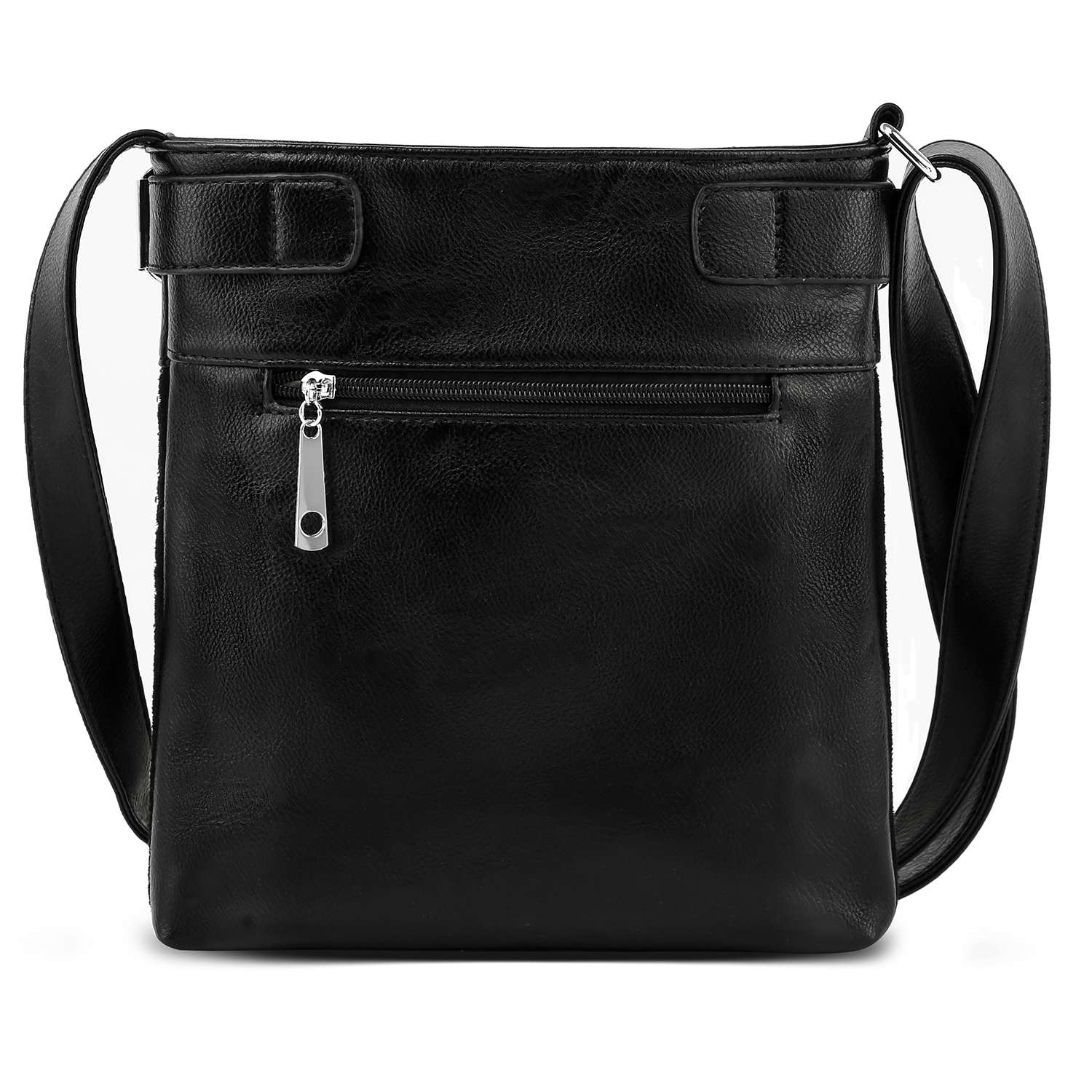 Motorcycle Design Crossbody Sling: Black