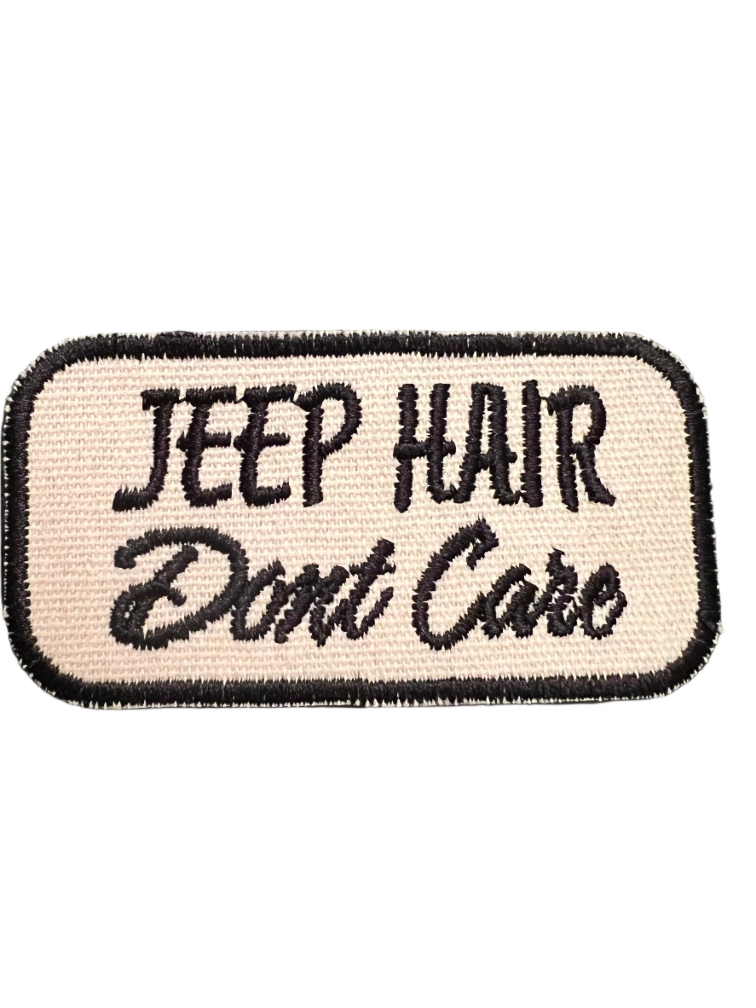 Jeep Hair Don’t Care: Black Distressed Trucker Hat