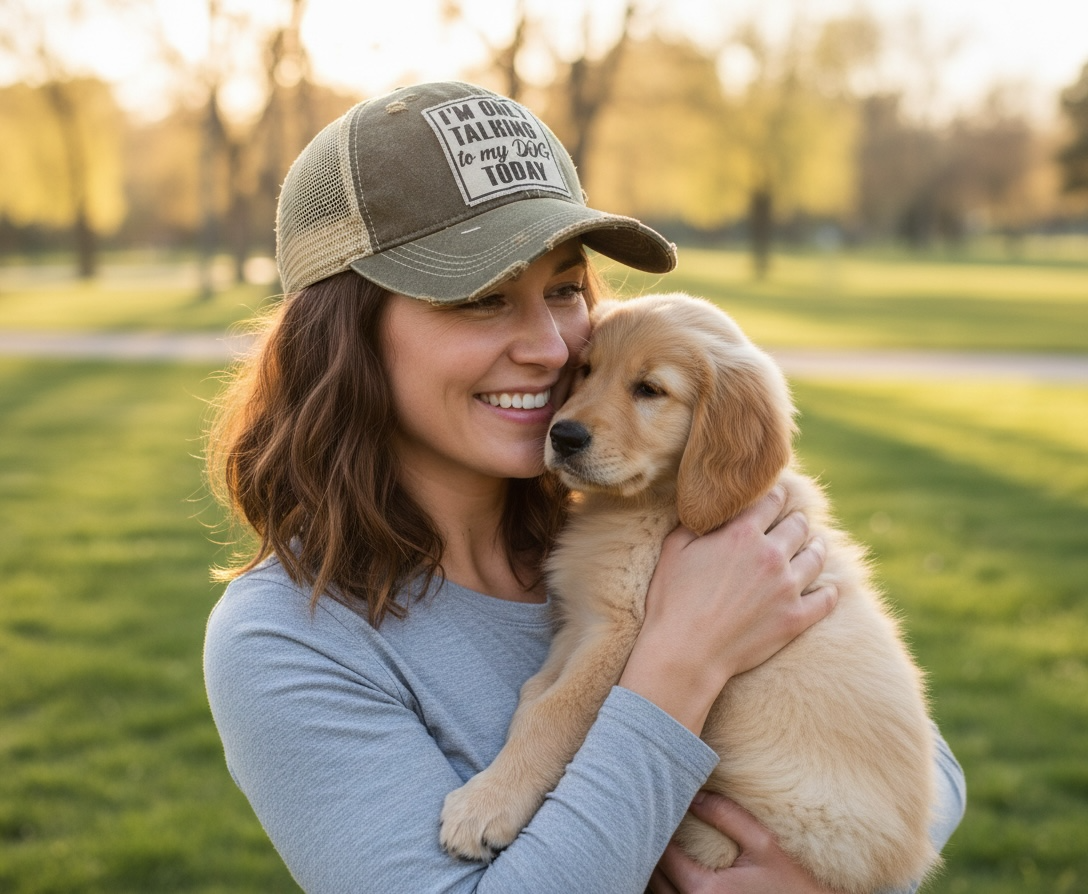 I'm Only Talking To My Dog Today Trucker Hat Baseball Cap