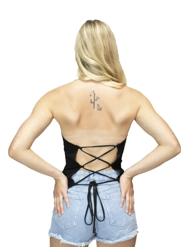 Skeleton Bike Live Free Halter Top