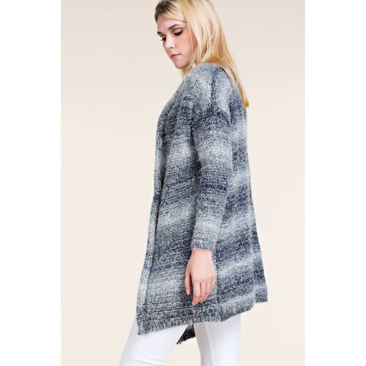 LONG SLEEVE CARDIGAN: MULTI