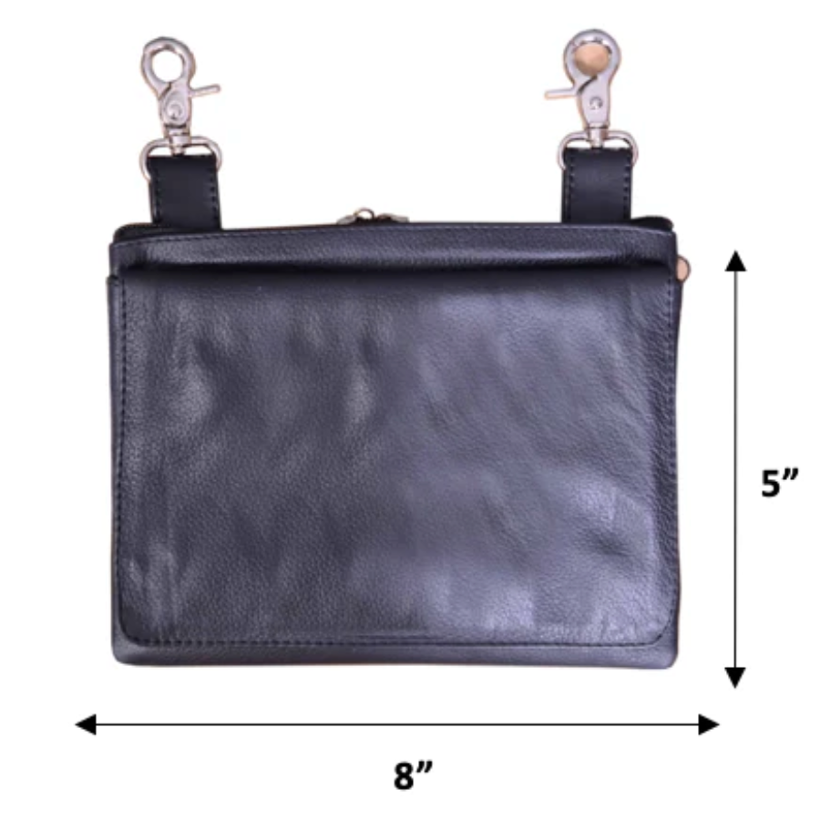 Ladies Clip on Bag: Black Flap