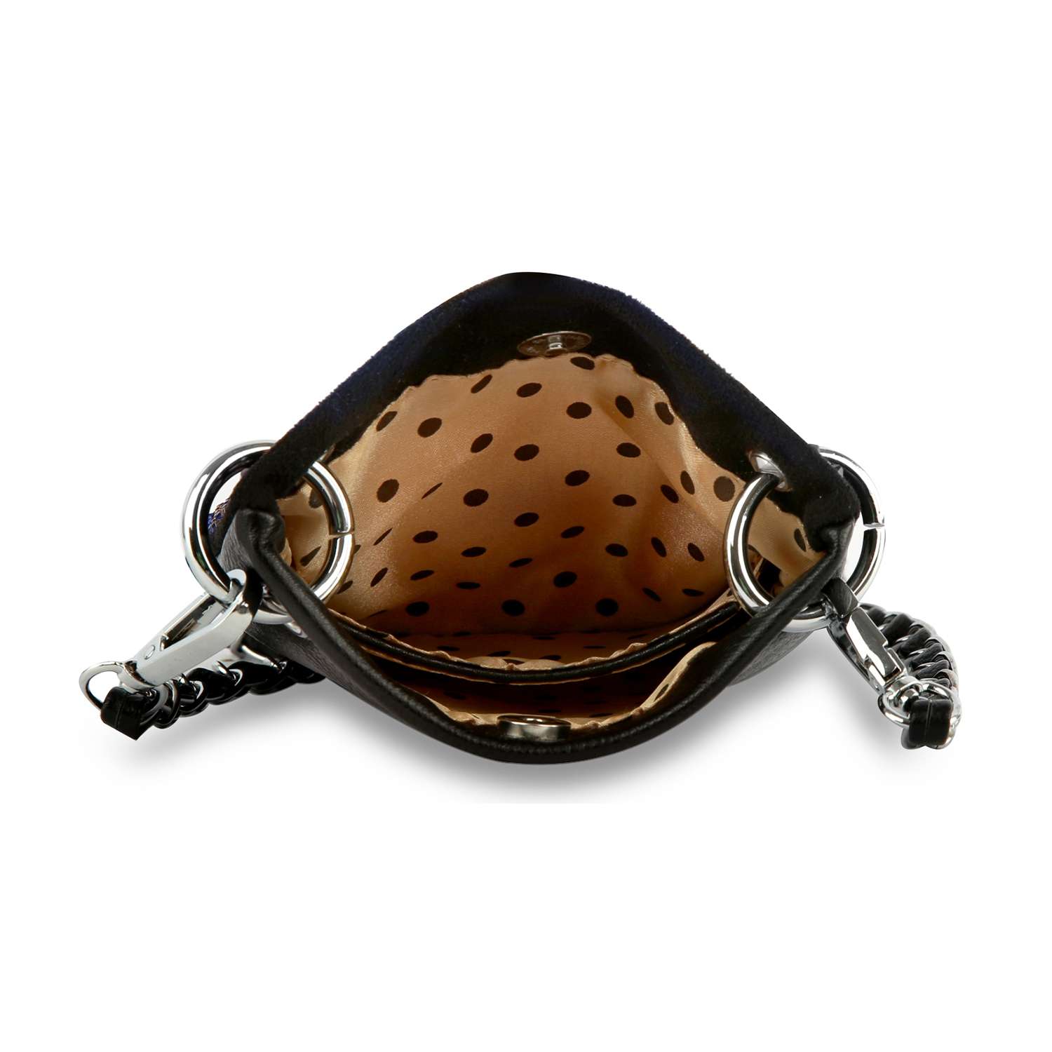 Rhinestone Design Ultra Crossbody Sling: Black