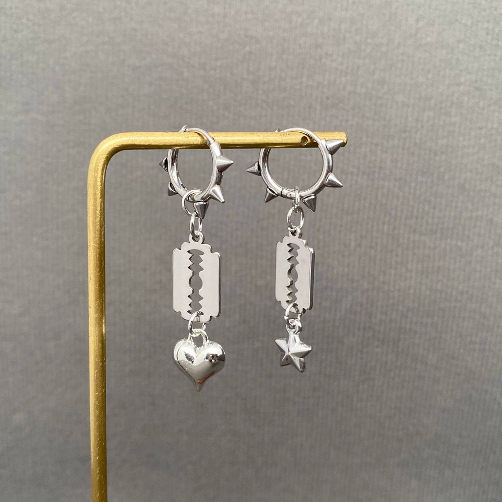 Spike & Blade Huggie Earrings