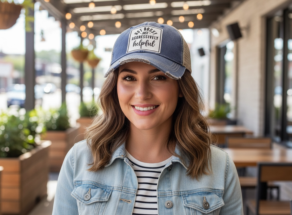 Not Bossy Just Aggressively Helpful Trucker Hat Baseball Cap