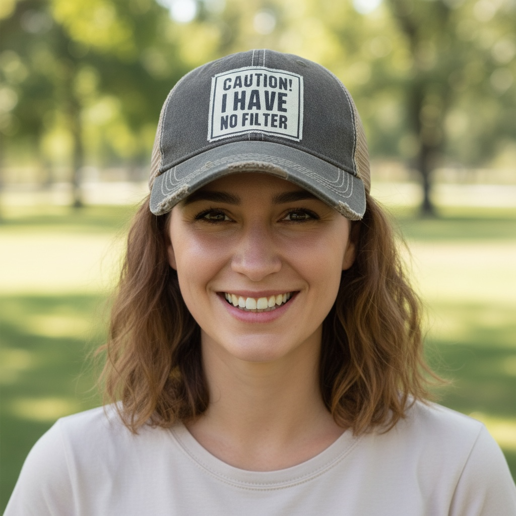 Caution! I Have No Filter Trucker Hat Baseball Cap