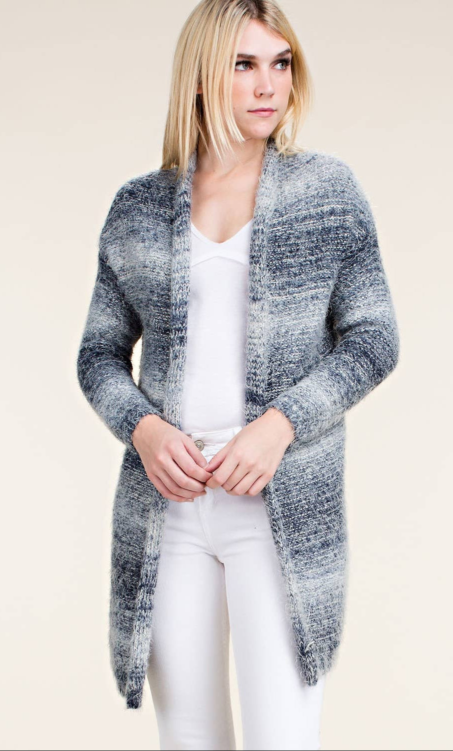 LONG SLEEVE CARDIGAN: MULTI
