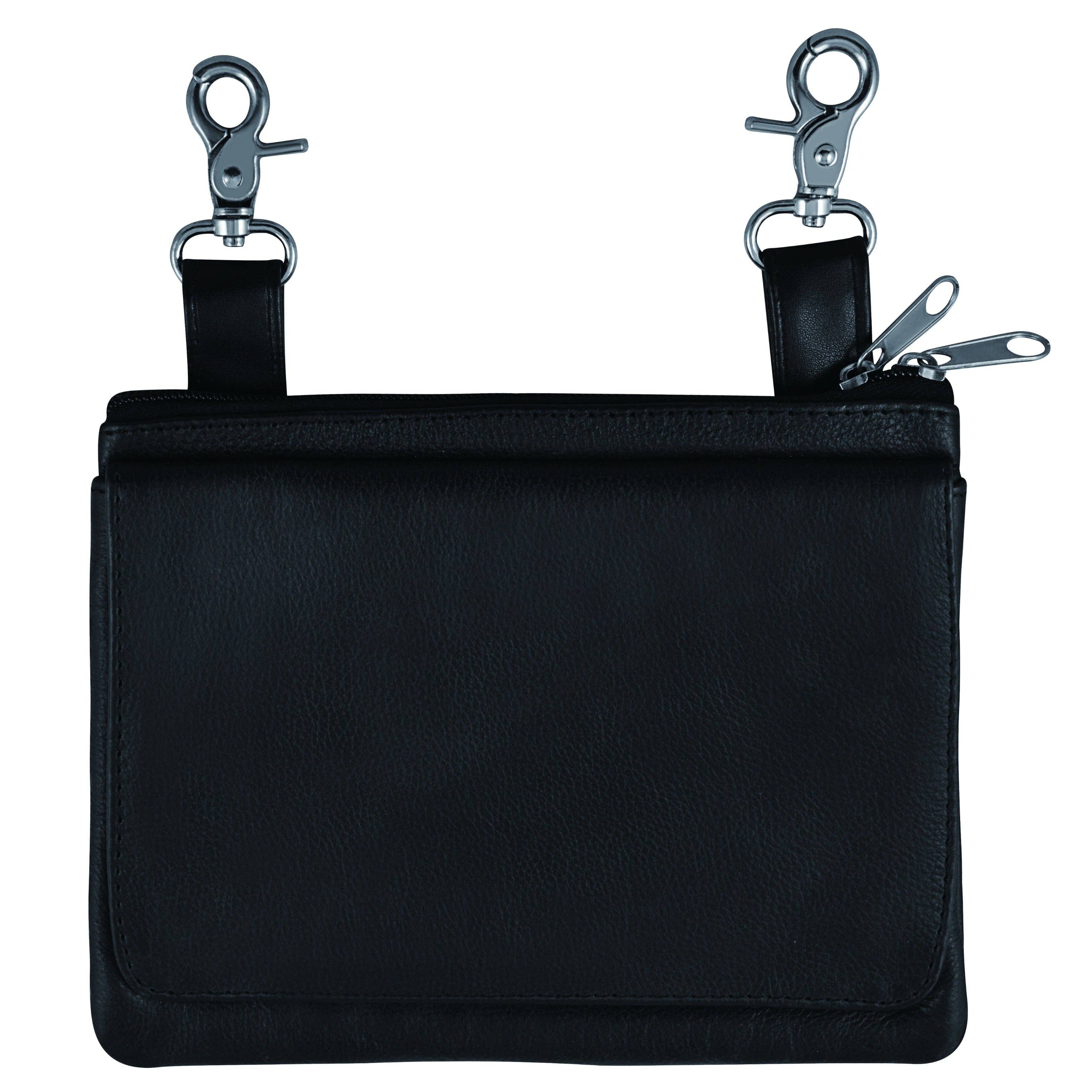 Ladies Clip on Bag: Black Flap