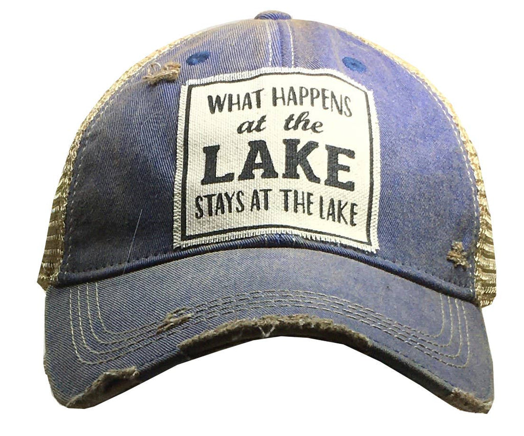 What Happens At The Lake Stays At The Lake Trucker Cap Hat