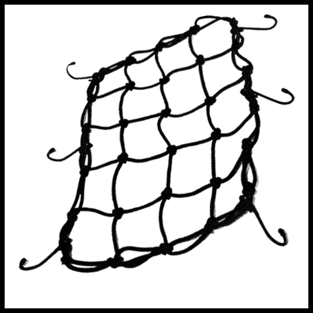 Jumbo Motorcycle Storage Cargo Net: BLACK / 24"X24"