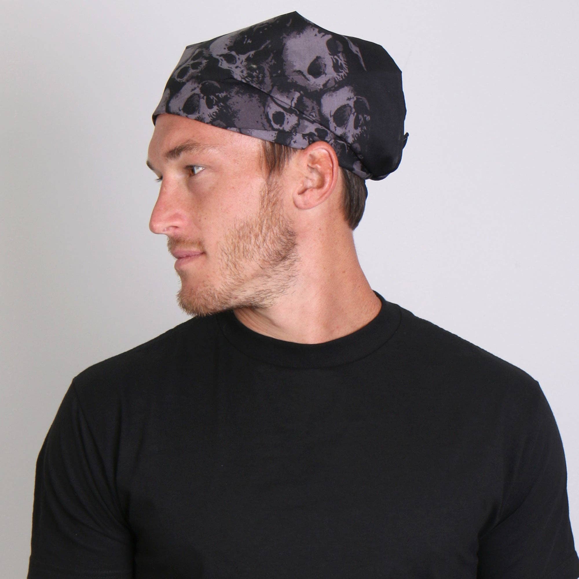 Ancient Skulls Bandana: 21"X21"
