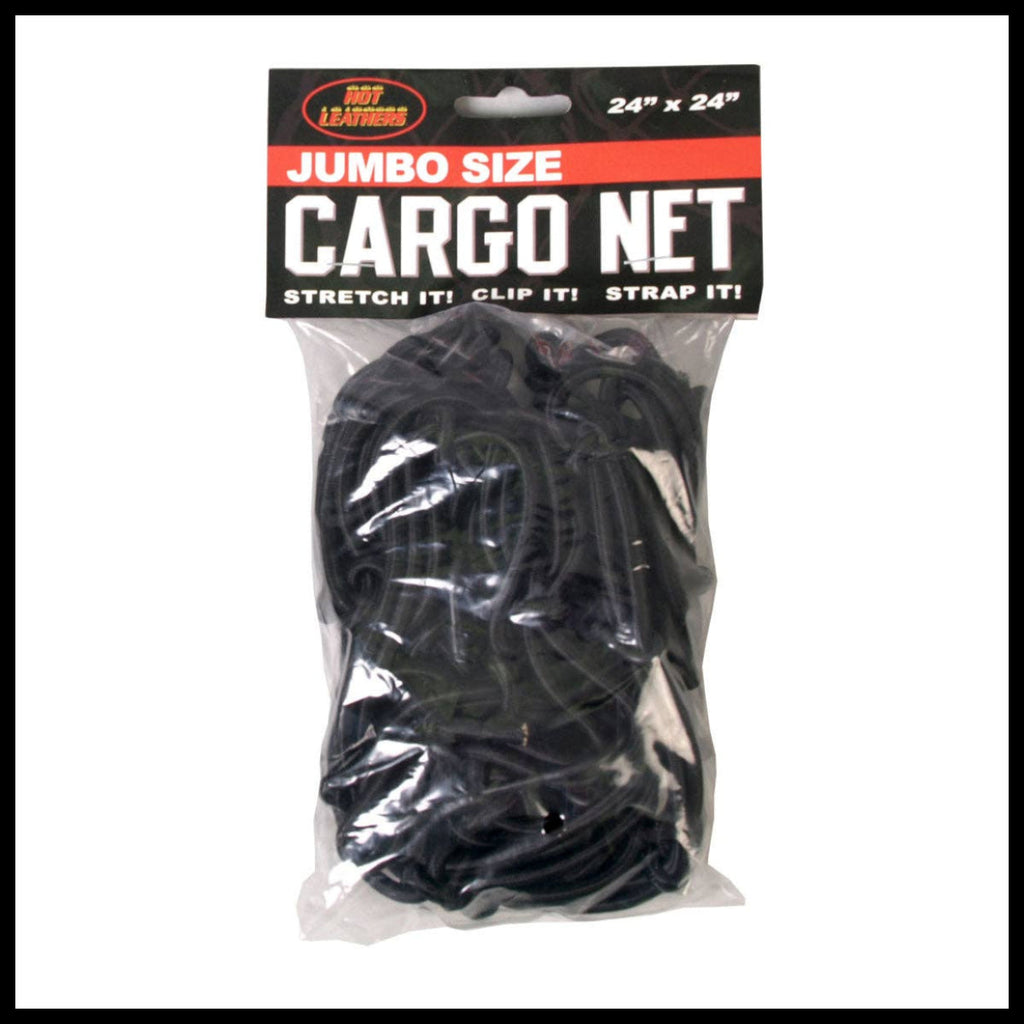 Jumbo Motorcycle Storage Cargo Net: BLACK / 24"X24"