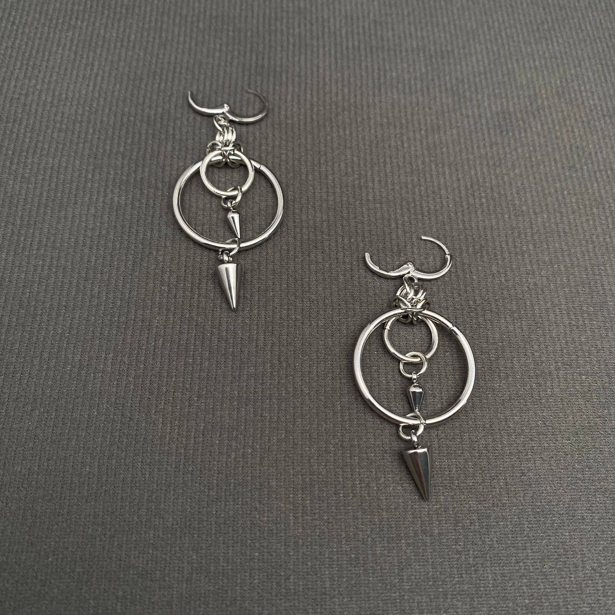 Spike & Ring Dangle Earrings