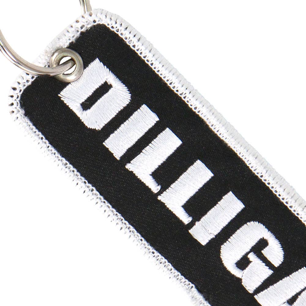 DILLIGAF Embroidered Key Chain: 4"X2"