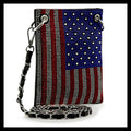 American Flag Petite Crossbody Sling Black