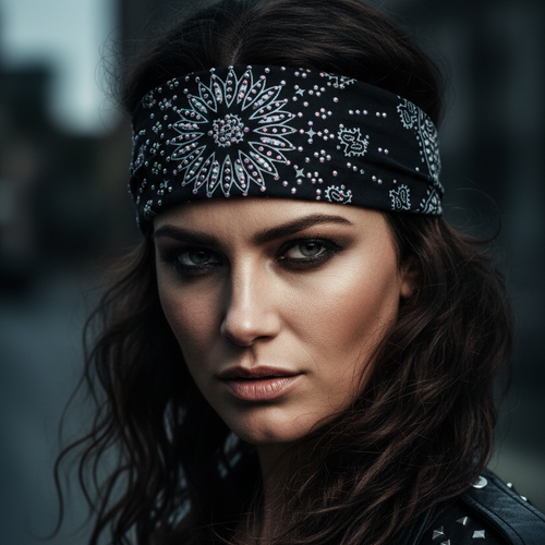 Black Bling Tie Headband Lifestyle Shoot