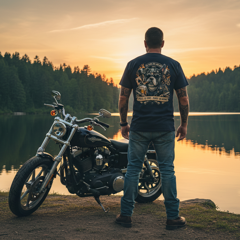 Built to Ride Born to Roam Biker Lake Lifestyle
