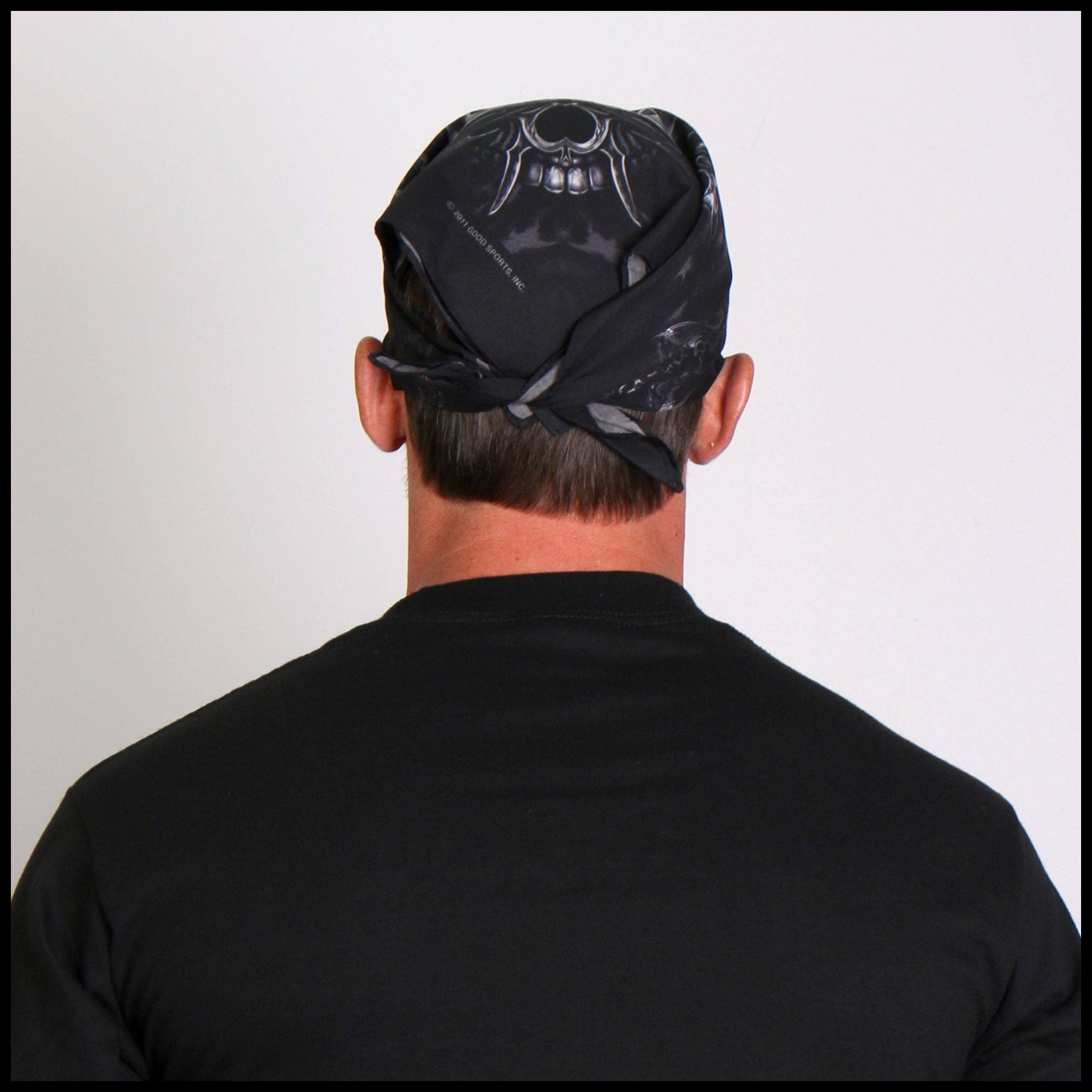 Indian Skull Ride Fast Live Hard Bandana: 21"X21"
