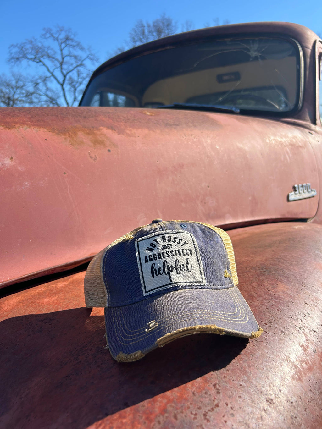 Not Bossy Just Aggressively Helpful Trucker Hat Baseball Cap