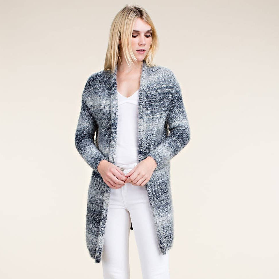 LONG SLEEVE CARDIGAN: MULTI