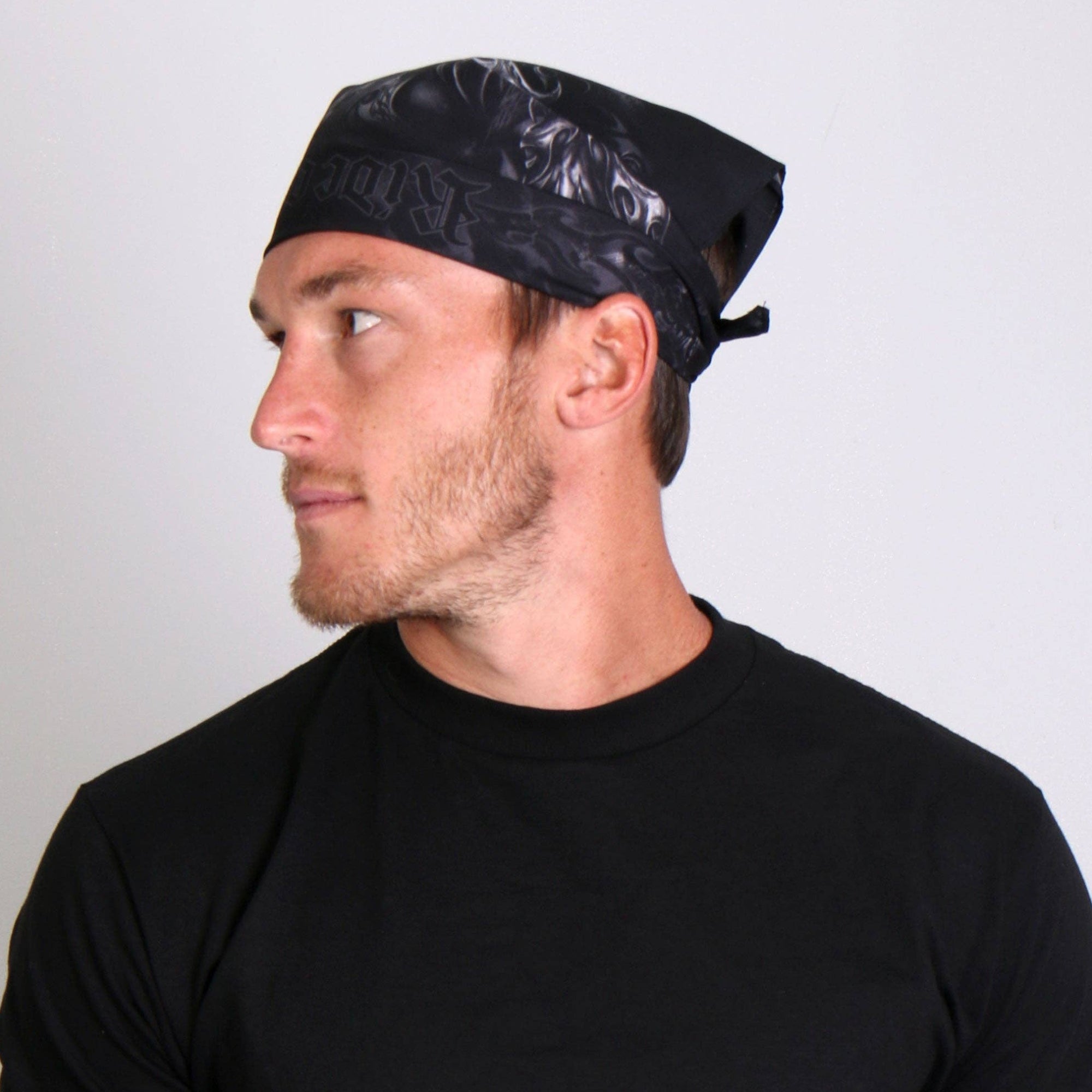 Indian Skull Ride Fast Live Hard Bandana: 21"X21"