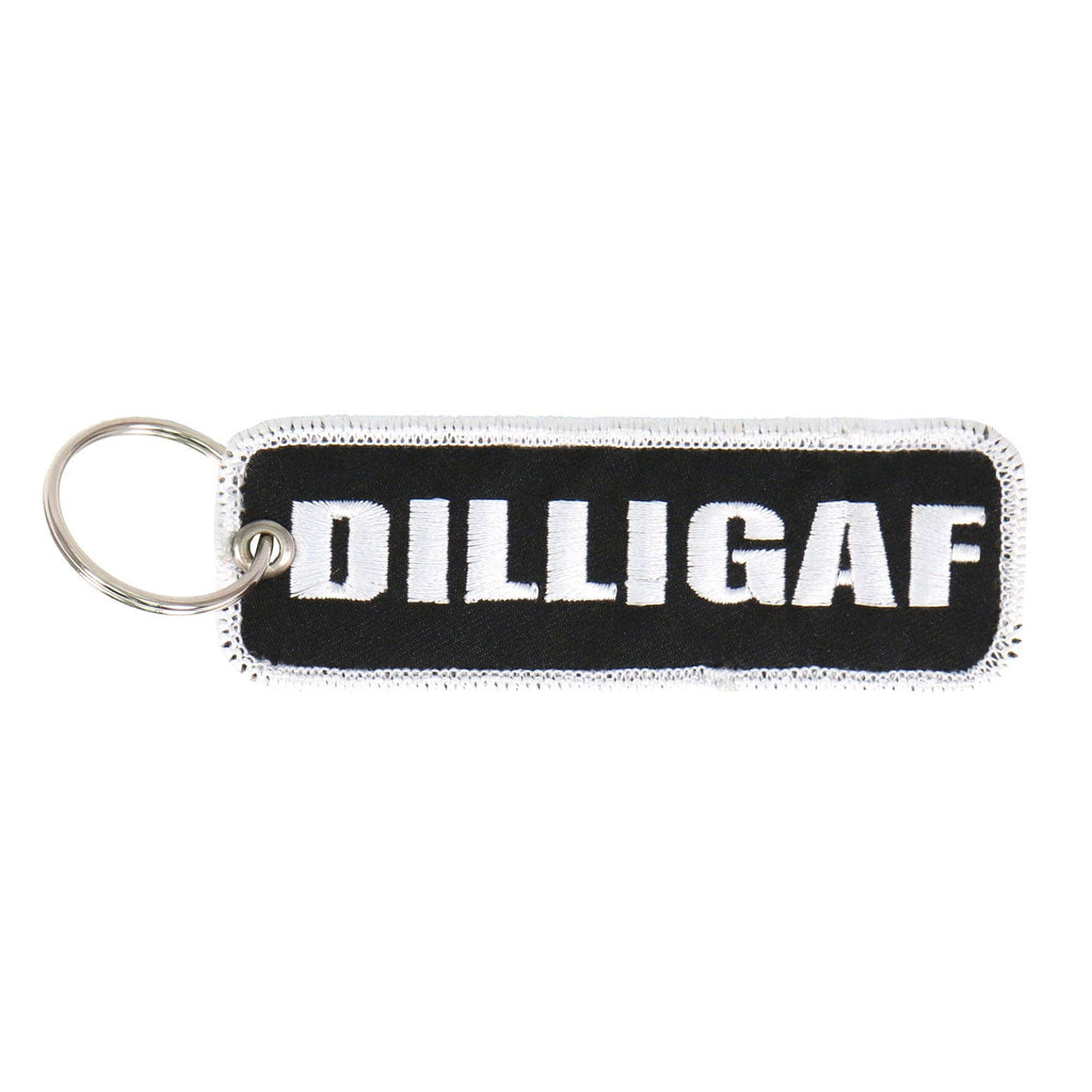 DILLIGAF Embroidered Key Chain: 4"X2"
