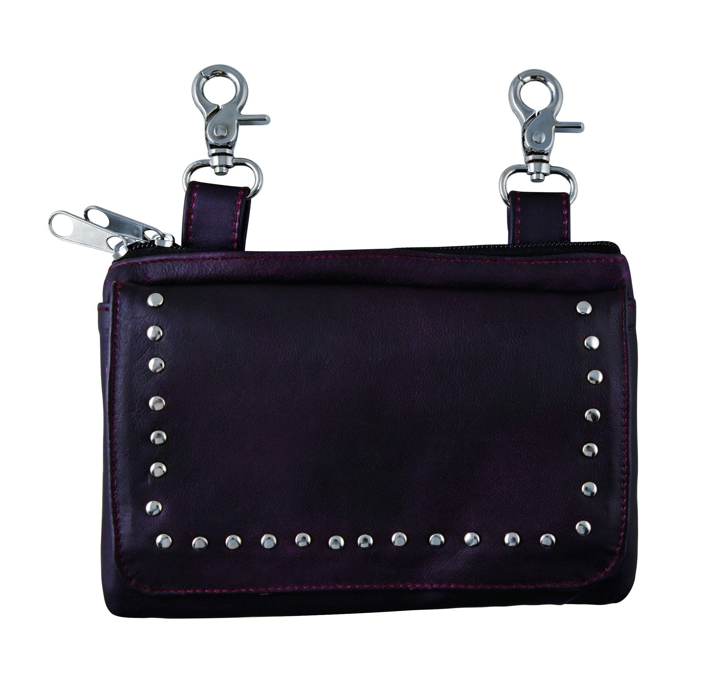 Ladies Belt Clip Bag: Purple