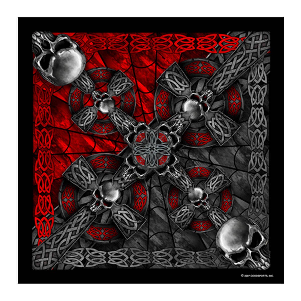Celtic Cross Bandana: 21"X21"