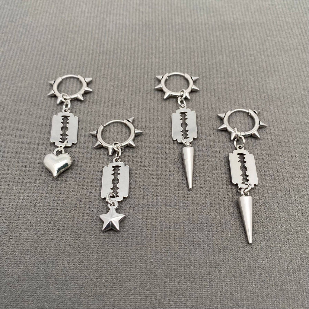Spike & Blade Huggie Earrings