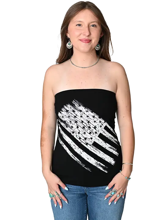 Lincoln American Flag Tube Top