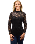 Sequin Lace Long Sleeve Top