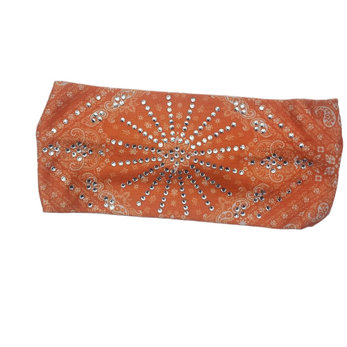 Bright Orange Starburst Bling Headband