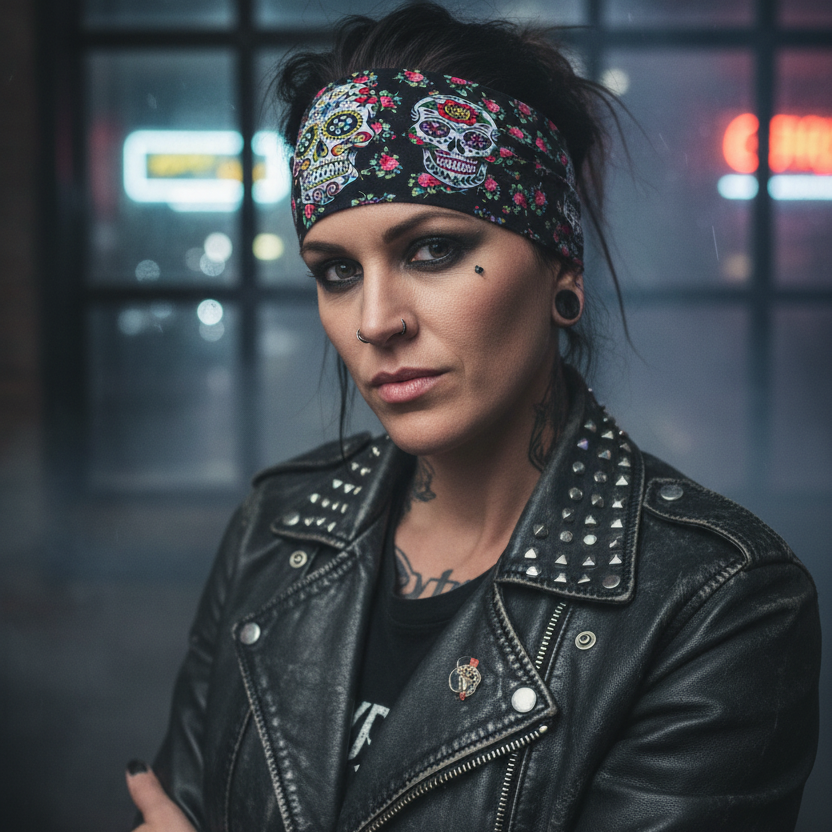 Sugar Skull Stretch Headband