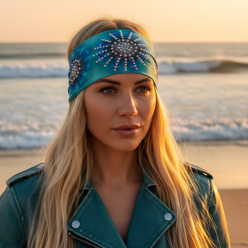 Teal Sunburst Beach